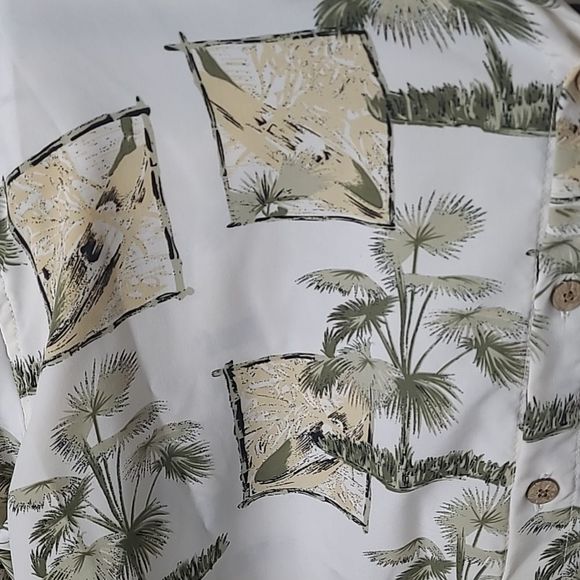 Premier International Mens Polyester Tropical Button Up Short Sleeve Shirt XL - Picture 4 of 4